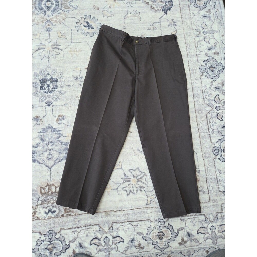 #489 VTG LL Bean Men's Brown Double L Chinos 38x29 Classic Fit Khakis Cotton
